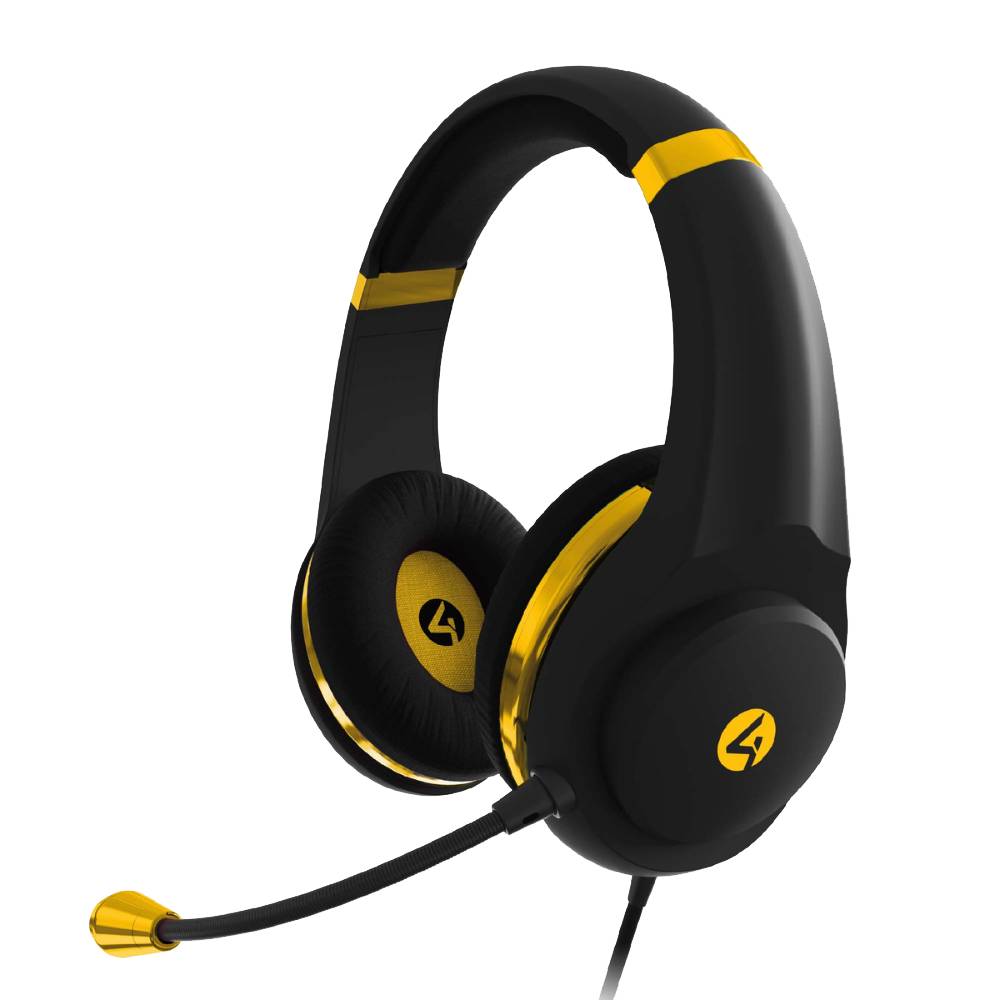 Auriculares para juegos 4Gamers XP-GOLDBLK-M-4G (Color Negro-Dorado) - Auriculares para juegos 4Gamers XP-GOLDBLK-M-4G (Color Negro-Dorado) -